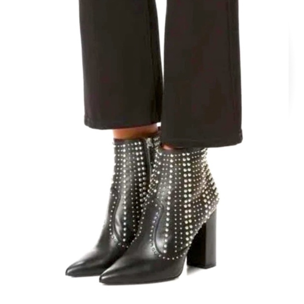 Iro Studded Boots Size 37 Black Leather